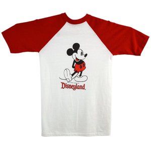 Vintage Disney Mickey Mouse Tropix Togs Ringer 3/4 Sleeve Shirt MEDIUM 50/50